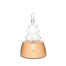 聖誕樹造型玻璃實木負離子精油擴香儀 (贈有機香橙精油5ml), 詳見包裝, CF02-K014A