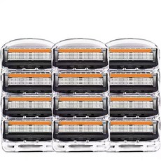 NJ94德國進口新款5層剃須刀手動進口五層刀片男士颳鬍刀颳臉光頭刀, 德國五層【12個刀頭】, 1個