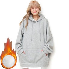 기모 임산부 오버핏 후드티