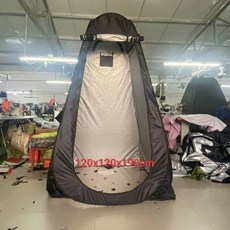 折疊露營馬桶 戶外應急 帳篷 廁所 攜帶型 移動 露營更衣帳 沐浴帳, 1個, 1.2黑色帳篷2窗