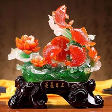 年年有餘擺件, 1件, 圖片色:蒸蒸日上年年有魚(小號)22.5*10*25cm