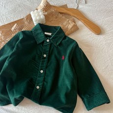 兒童襯衫春季長袖燈芯絨男女童翻領純色開衫