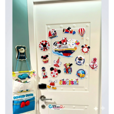 [키스크루즈 Ki's Cruise] 크루즈 도어 데코레이션 자석 16P | 문꾸미기 / 여행 준비물, A. 16개입