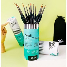 蒙瑪特勾線筆15支套5件套尼龍毛水彩油畫特細狼毫不掉毛勾線筆, 1個, 5支/盒裝