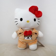 산리오 인형 정품 멜빵 중형 봉제인형 애착인형 (쇼핑백제공), 1개, 헬로키티, 25cm 1개, 헬로키티, 25cm