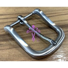安提帕斯手工皮革不銹鋼皮帶頭3549, 霧銀色, 1個
