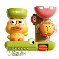 趣味小鴨戲水玩具，多種出水方式，寶寶洗澡好夥伴, 多色混合, 1個