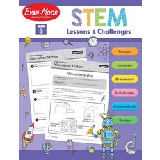 [4] Evan-Moor Stem Lessons and Challenges Grade 3 Homeschooling & Classroom Resource Workbook Li