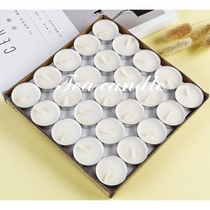 티캔들 티라이트 레스토랑캔들 이벤트캔들 무향무취양초 기도용양초 파티용양초 행사용캔들, 1개, 원형화이트1p