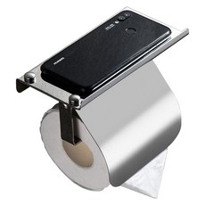 미란다 무타공 스텐 핸드폰거치 휴지걸이, 1개