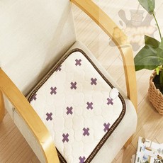 참깨샵 극세사 크로스아이보리 전기방석 1인용 45X45cm 미니전기장판