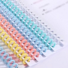 플라스틱 제본 링 10밀리 문서 정리 스프링 바인더 사무용품 제본용, 1개, 상세페이지 참조, 블루