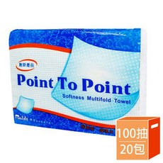 奈芙 點對點擦手紙 (100抽*20包/箱), 100抽, 1個