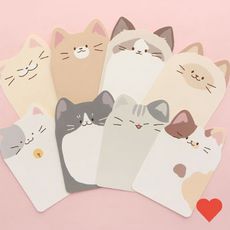 엽서 고양이 편지지 우편 쪽지 카드 1장, 랜덤1p, 1개, 상품 상세페이지 참조 (4303)