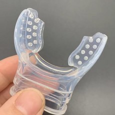 通用型 成人兒童 呼吸管咬嘴 - 食品級液態硅膠, 1個, 透明,成人