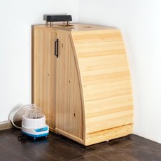 가정용 원목 반신욕기전신 히노키 찜질 사우나 핀란드 히노끼 1인 개인 찜질통, 1000x700x1220cm + 8L 훈증기