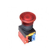 건흥전기 1A1B 푸시락 스위치 트랜스 부착형 LED 램프 220VAC 22mm (NS22-BER-L2AR1A1B), 그린 [NS22-BER-L2CG1A1B], 1