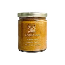 CRAFTED HOUSE ARTISAN FOODS 스프레드 수제 하우스 로스트 피스타치오 버터 12온스 340g 풍부하고 고소한, 1개