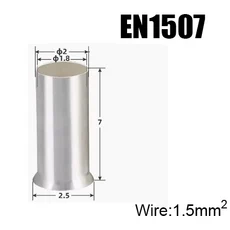 쿠쿠스토어 EN 구리 전선 비절연 베어 슬리브 관형 크림프 커넥터 튜브 코드 페룰 케이블 러그 압착 단자, 01 Copper, 35 400Pieces EN1507