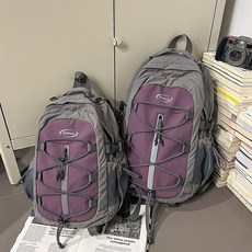 戶外雙肩包大容量徒步運動揹包登山包男生通勤書包女大學生電腦包, 紫色小號