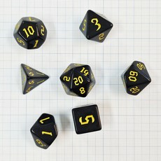 로얄 골든 위스키 옐로우 TRPG 주사위 7종 세트 미드나잇 라운지 에디션
