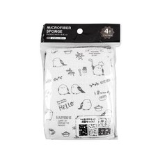 【GOOD LIFE 品好生活】長尾山雀超細纖維清潔海綿（4入）, 1個