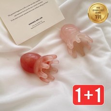 문어 두피 괄사 마사지기 1+1, 핑크, 2개