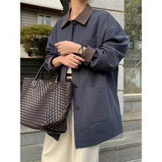 VENUSY 正韓 INS博主嚴選 韓國東大門空運直送 撞色挺版襯衫款外套 - 時尚百搭，展現韓系潮流