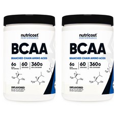 뉴트리코스트 BCAA 무맛, 2개, 360g