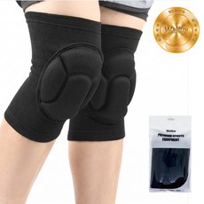 웰럽 프리미엄 NEW 쿠션 패드 무릎보호대 2개 WL-1245, 1세트, 블랙