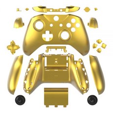 1807 버전의 Xbox One S 슬림3.5mm 헤드폰 잭 컨트롤러크롬 골드를 위한 WPS 크롬 컬러 케이스 하우징 풀 쉘 세트 페이스플레이트 ABXY 버튼 RB LB 범퍼, Chrome Green
