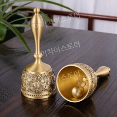 순동 불교종 요령 명상종 용 봉황장식 소형 불교용품