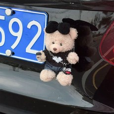 귀여운 곰 트렁크 외부 지붕 새차선물 꼬리 후면 장식인형 데코 자동차, Y. 업그레이드된 자세와 스타일리쉬한 곰돌이