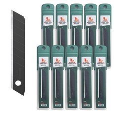 프로기어스 블랙 흑색날 SK-4 일본산 고강도 특수강 칼날 사무용 산업용 유틸리티 커터칼날 18mm, 5개