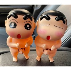 아이템클럽 차량용 짱구 피규어 자동차 장식품 실내 실외 꾸미기 액세서리, 1개, 눈감은 짱구