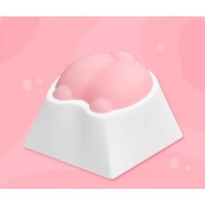 [CUSTO] 고양이발바닥 핑크 엉덩이 실리콘 키캡 포인트 커스텀 기계식키보드, 엉덩이 키캡 1P