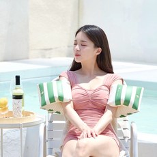 젠틀자이언트 성인 물놀이 암튜브 팔튜브, 1세트, 클로버그린