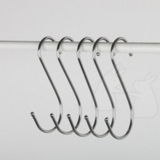 윈코 옷가게 모자 진열 타공판 스텐 S자고리 대형 5P