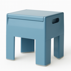 지누아 스툴박스 포인트체어 수납의자 캐비닛스툴 미드센츄리, 스카이블루, 1개