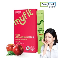 동국제약 마이핏 이보영 유기농 애사비 4000 애플사이다비니거 함유 스틱 사과초모식초, 1박스, 280g