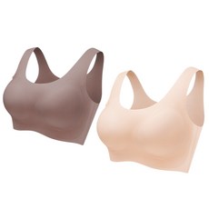 YUM女款無痕無鋼圈運動內衣 2入