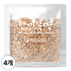 한끼뚝딱 전연령 강아지 황태담은 소프트 사료 습식 50g * 4, 황태+오리, 4개