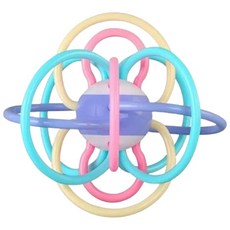 曼哈頓手抓球 固齒器 咬膠牙膠 搖鈴 寶寶手抓球 磨牙器球 早教玩具, Multi-color