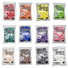 티티 색상별 단색 클레이 10g X 30개입 교육용 학습용 점토 클레이, 갈색