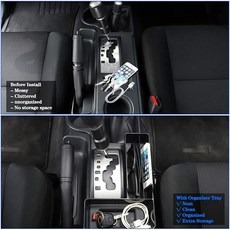 FgTAG 태그tal 토요타 FJ 크루저 2007-2021과 호환되는 기어 시프트 보관 박스 콘솔 사이드 트레이 오거나이저 조수석 오거나이저 트레이를 위한 추가 수납 공간, FgTAG 태그tal 토요타 FJ 크루저 2007-20