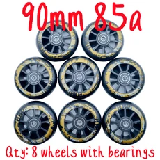 스피드 휠 인라인 스케이트 롤러 90mm 85A, 08 90mm 8wheels