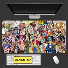 게이밍 장패드 키보드 마우스패드 800x300 애니메이션 원피스 루피 조로 에이스 우솝 브록 나미 핸콕 로빈 상디 로우 프랑키, AH, 1개