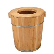 좌훈기 찜질 편백나무 좌욕기 원목 편백나무좌욕기 배럴 관리기 변기, 30cm/좌훈커버형
