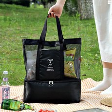 빅사이즈 행사 포켓가방 다용도 도시락가방 나들이 1개, 핑크