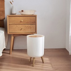 인테리어 휴지통 화장실 주방 쓰레기통 7L, 원목휴지케이스 7L, 1개